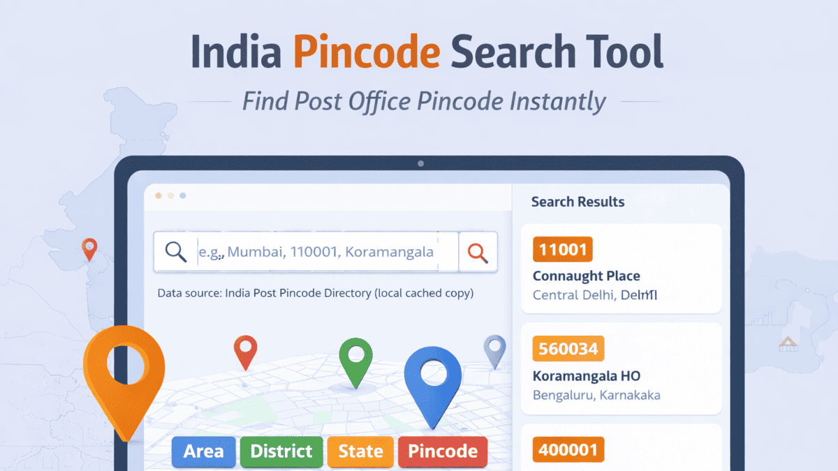 Pincode Finder India: Locate Post Offices and Delivery Zones